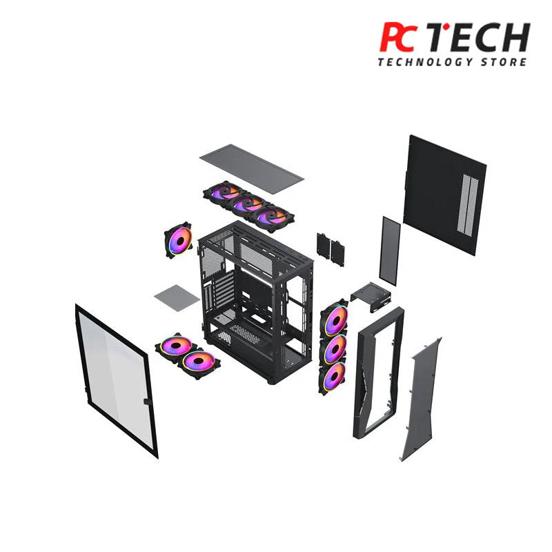 Xander Velox ARGB Mid Tower Case + Power Supply 80 Plus White 700W