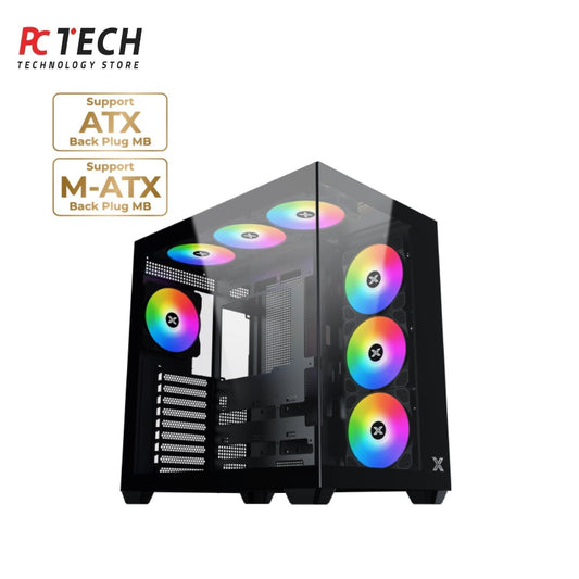 XIGMATEK AQUA V Air Black — Mid‑Tower ATX Gaming Case