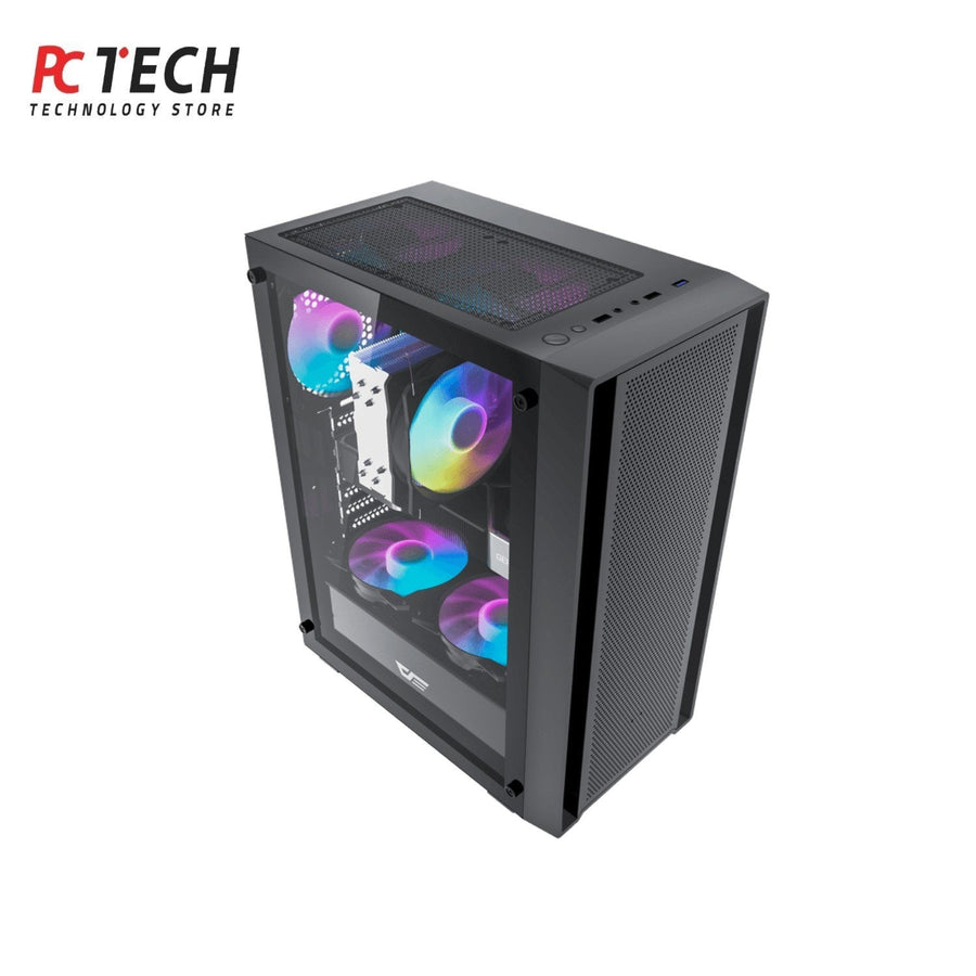 DarkFlash A305 + 650W 80+ Bronze PSU Mid‑Tower Mesh Case
