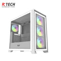 Darkflash DRX90 White PC Case with Aigo AT650 650W 80+ Bronze PSU