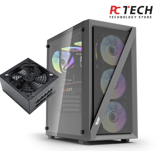 DarkFlash DK260 Air Tempered Glass ARGB + Psu 650W